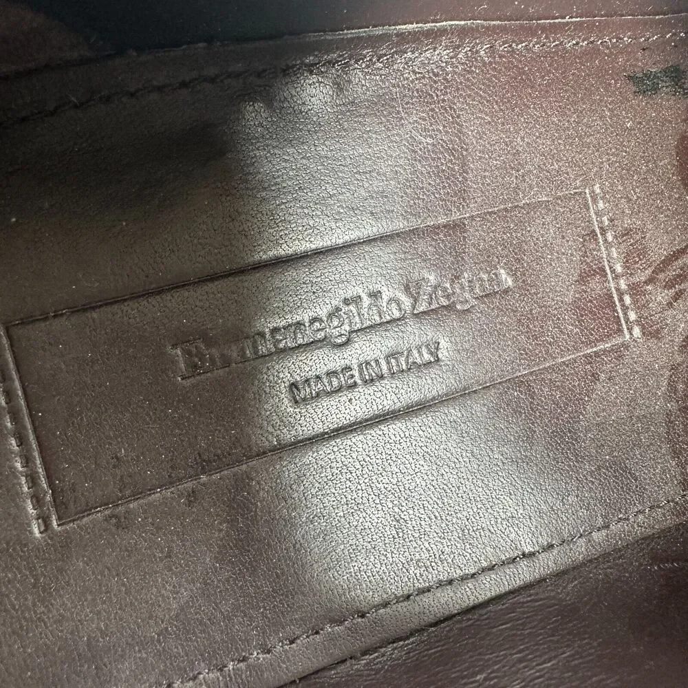 Ermenegildo Zegna Shoes Men's US‎ 9 Navy Blue Suede Monk Strap Loafer Cap Toe